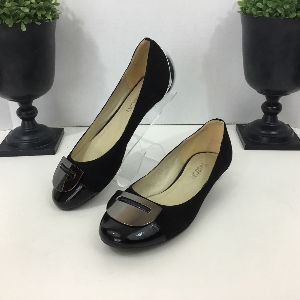 Kisscat Black Suede Low Heels, size: 240/7